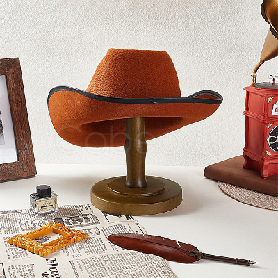 Rubber Wood Dome Shaped Stem Hat Rack ODIS-WH0025-254A-1