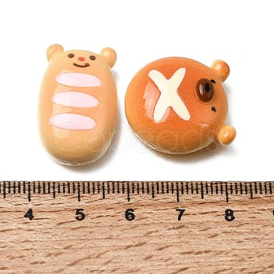 Opaque Resin Imitation Food Cabochons RE-CBA7952-02-1