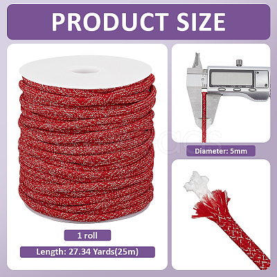 25M Sparkle Polyester Round Cord OCOR-BC0009-51C-1