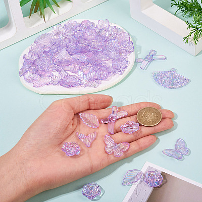 182Pcs 100G Transparent Acrylic Beads OACR-TA0003-66E-1