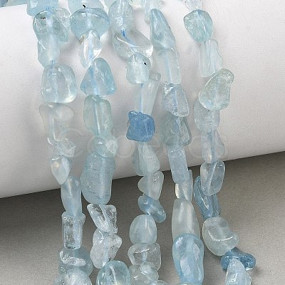 Natural Aquamarine Beads Strands G-P433-06A-1