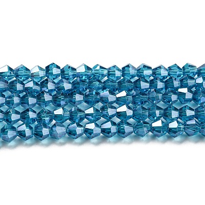 Transparent Electroplate Glass Beads Strands EGLA-A039-T2mm-A01-1
