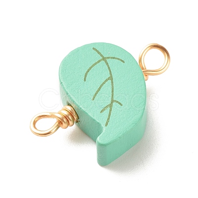 Spray Painted Wood Connector Charms PALLOY-JF01428-1