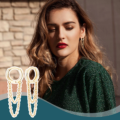 1Pair 925 Sterling Silver Hoop Earrings EJEW-UN0002-85G-1