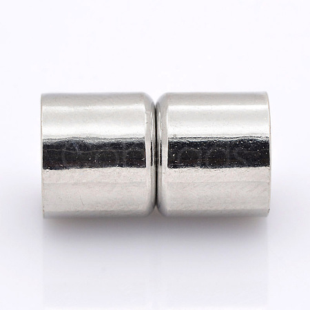 Column Brass Magnetic Clasps with Glue-in Ends KK-D351-1