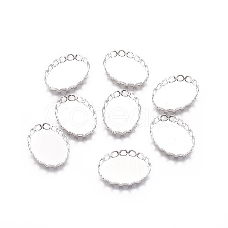 Tarnish Resistant 316 Surgical Stainless Steel Lace Edge Bezel Cups STAS-I118-06P-01-1