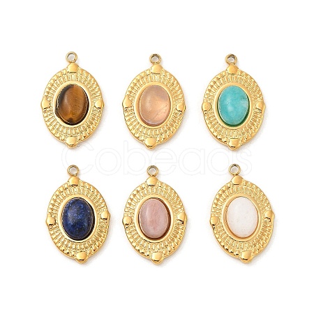 Natural Mixed Gemstone Pendants STAS-F312-02G-1