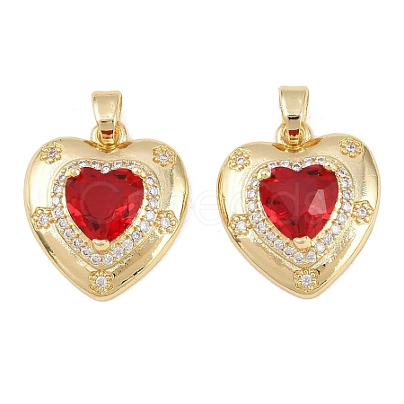 Brass Micro Pave Cubic Zirconia Pendants KK-H257-05G-03-1