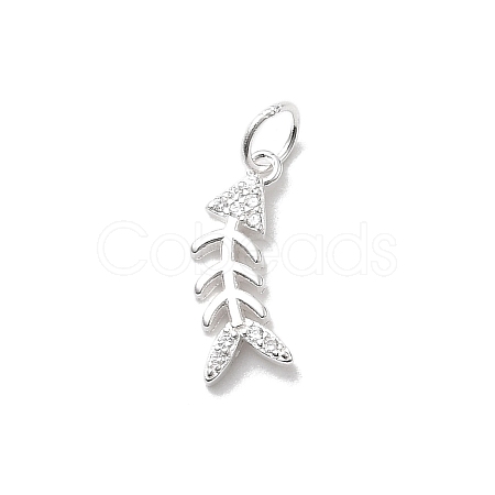 925 Sterling Silver Micro Pave Cubic Zirconia Pendants STER-D309-01C-S-1