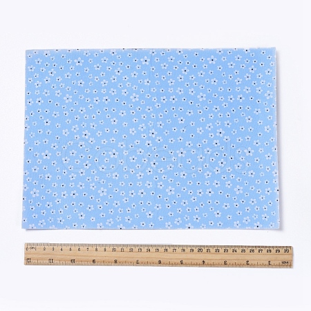 Floral Pattern Printed A4 Polyester Fabric Sheets DIY-WH0158-63A-11-1