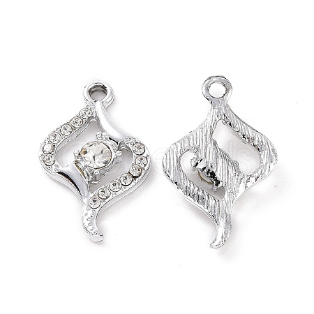 Alloy Crystal Rhinestone Pendants ALRI-H004-18P-1