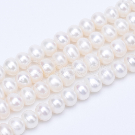 Natural Cultured Freshwater Pearl Beads Strands PEAR-R063-08-1