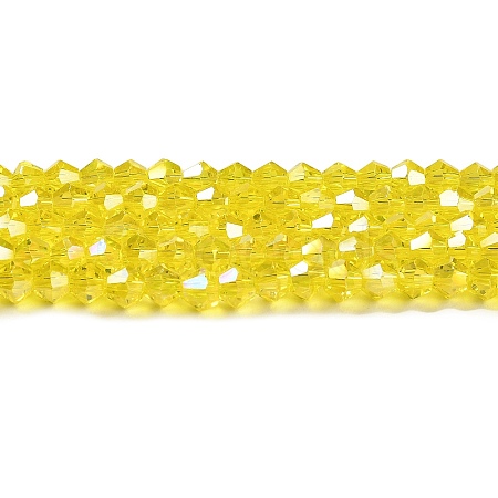 Transparent Electroplate Glass Beads Strands EGLA-A039-T6mm-B21-1