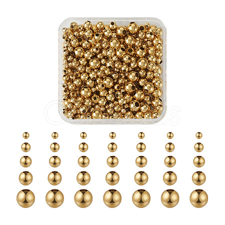 400Pcs 5 Style 304 Stainless Steel Beads STAS-MP0001-10-1