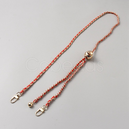 Adjustable Imitation Leather with Iron Link Purse Chains FIND-WH0126-455-1