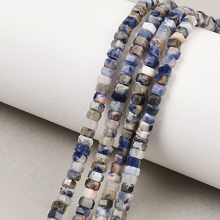 Natural Sodalite Beads Strands G-G345-C32-2x4mm-1