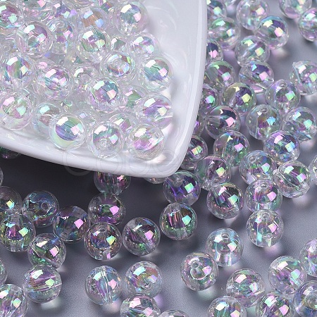 Eco-Friendly Transparent Acrylic Beads X-PL735-2-1