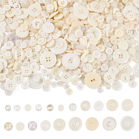 Flat Round Resin Buttons BUTT-TAC0017-01D-1