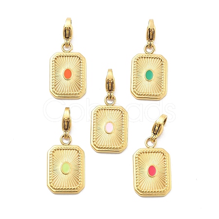 304 Stainless Steel Enamel Pendant Decoration STAS-L283-51G-1