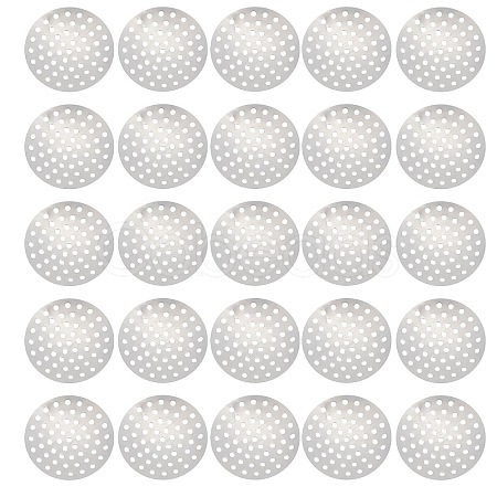 Brass Finger Ring/Brooch Sieve Findings KK-SC0002-65-1
