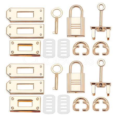 2 Sets Alloy Bag Lock Clasp Set FIND-WR0006-89-1