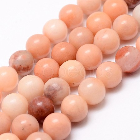 Natural Pink Aventurine Beads Strands G-P257-05-6mm-1
