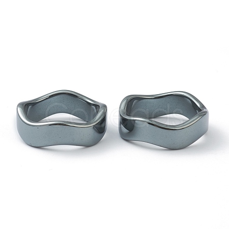 Non-magnetic Synthetic Hematite Finger Rings RJEW-H544-03B-1