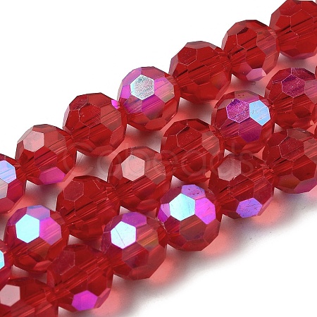 Electroplate Transparent Glass Beads Strands X-EGLA-A035-T10mm-L01-1
