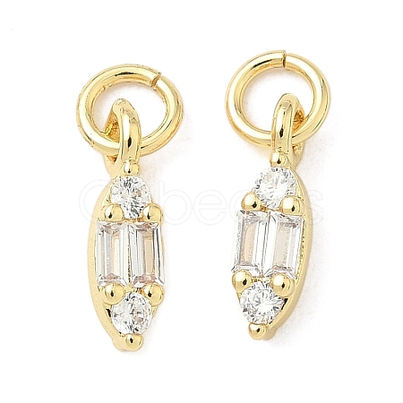 Brass Micro Pave Cubic Zirconia Pendants KK-Z120-40G-1