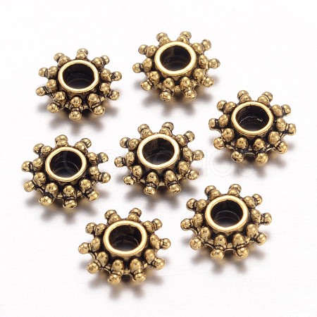 Tibetan Style Alloy Spacer Beads X-GLFH10384Y-NF-1