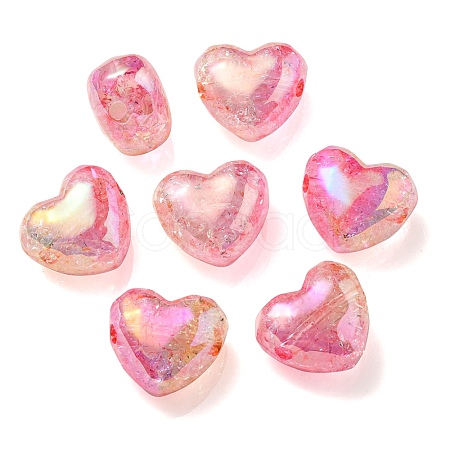 Transparent Crackle Acrylic Beads OACR-P010-14A-1