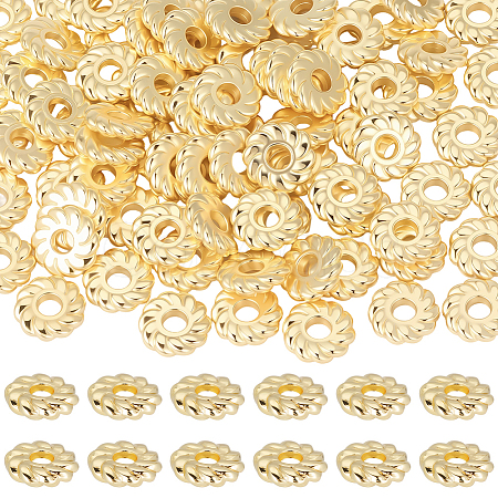 120Pcs Flower Brass Beads KK-BBC0026-04-1