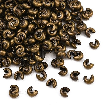 Iron Crimp Beads Covers IFIN-H028-AB-1