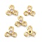 Brass Chandelier Components Links, with Cubic Zirconia, Long-Lasting Plated, Real 18K Gold Plated, Flower, Lead Free & Cadmium Free, Lavender Blush, 6.5x7x2mm, Hole: 1.4mm