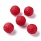 Plastic Pendants, with Platinum Tone Iron Loops, Uneven Tennis and Rugby, Crimson, 23x20mm, Hole: 2mm