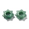 Natural Green Aventurine Display Decorations, Lotus, 46~52x16~22mm, Inner Diameter: 19~20mm