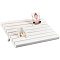 7-Slot Wooden Place Card Display Stands, for Postcards, Earring Display Cards Holder, Dyed & Heated, Rectangle, White, 29x19x2cm, about 3pcs/set