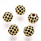 Rack Plating Brass Cubic Zirconia Beads, Long-Lasting Plated, Round, Golden, 6x6mm, Hole: 1.5mm