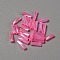 Opaque Colours Glass Twist Bugle Beads, Round Hole, Hot Pink, 6~7x2mm, Hole: 0.9mm, 270pcs/bag