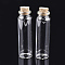 Glass Jar Glass Bottles Bead Containers, with Cork Stopper, Wishing Bottle, Clear, 7.5x2.2cm, Hole: 1.25cm, Capacity: 28ml(0.94 fl. oz)