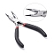 Carbon Steel Jewelry Pliers for Jewelry Making Supplies, Round Nose Pliers, Wire Cutter, Polishing, Black, Gunmetal, 128x65x10mm