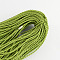 Braided Imitation Leather Cords, Round Bracelet Findings, Yellow Green, 3x3mm, about 103.89 yards(95m)/bundle