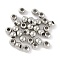 CCB Plastic Round Beads, Silver, 3.5x3mm, Hole: 1.8mm