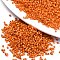 11/0 Grade A Baking Paint Glass Seed Beads, Cylinder, Uniform Seed Bead Size, Opaque Colours Luster, Dark Orange, about 1.5x1mm, Hole: 0.5mm, about 2000pcs/10g