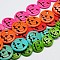 Synthetic Turquoise Beads Strands, Dyed, Halloween Pumpkin Jack-O'-Lantern Jack o Lantern, Mixed Color, 15x3.5mm, Hole: 1mm, about 27pcs/strand, 15.35 inch