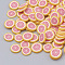 Handmade Polymer Clay Nail Art Decoration, Fashion Nail Care, No Hole, Fruit, Lemon, Light Salmon, 3.5~9x3.5~8x0.1~3mm