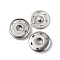 Non-Tarnish 202 Stainless Steel Snap Buttons, Garment Buttons, Sewing Accessories, Stainless Steel Color, 23x6mm