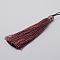 Nylon Tassels Big Pendant Decorations, Old Rose, 95x10.5mm