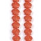 Synthetic Coral Dyed Carved Beads Strands, Shell Shape, Tomato, 11~11.5x9x6.5mm, Hole: 1mm, about 30pcs/strand, 10.71''(27.2cm)