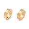 Ion Plating(IP) 304 Stainless Steel Clip-on Earrings, Round, Golden, 12.5x4mm